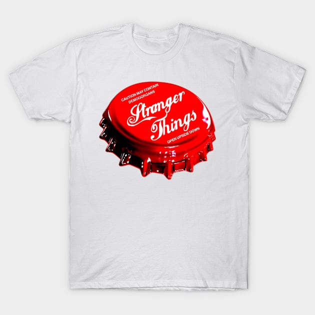 Hawkins Cola cap May contain Demogorgans T-Shirt by Diversions pop culture designs